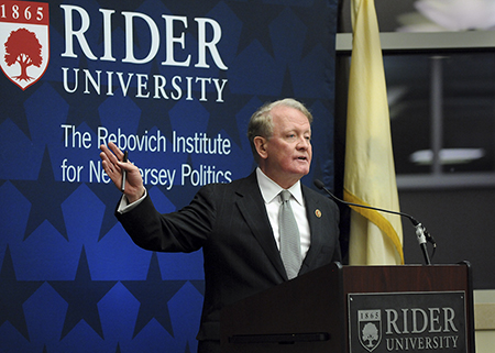 Leonard Lance visit Rider University Leonard Lance