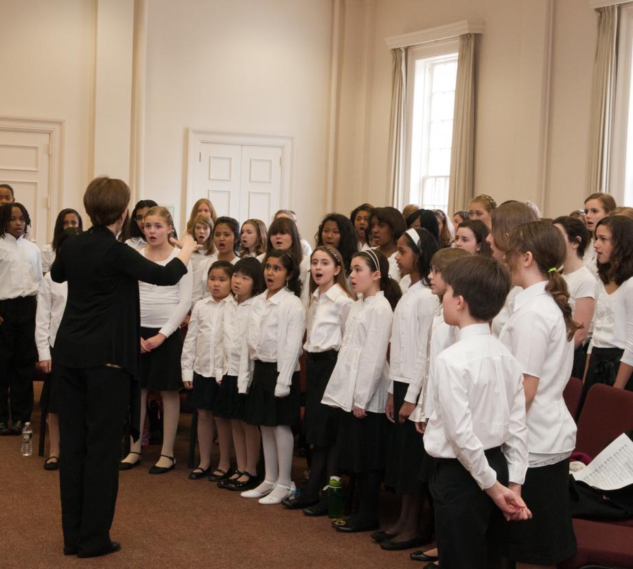 Students in a choir