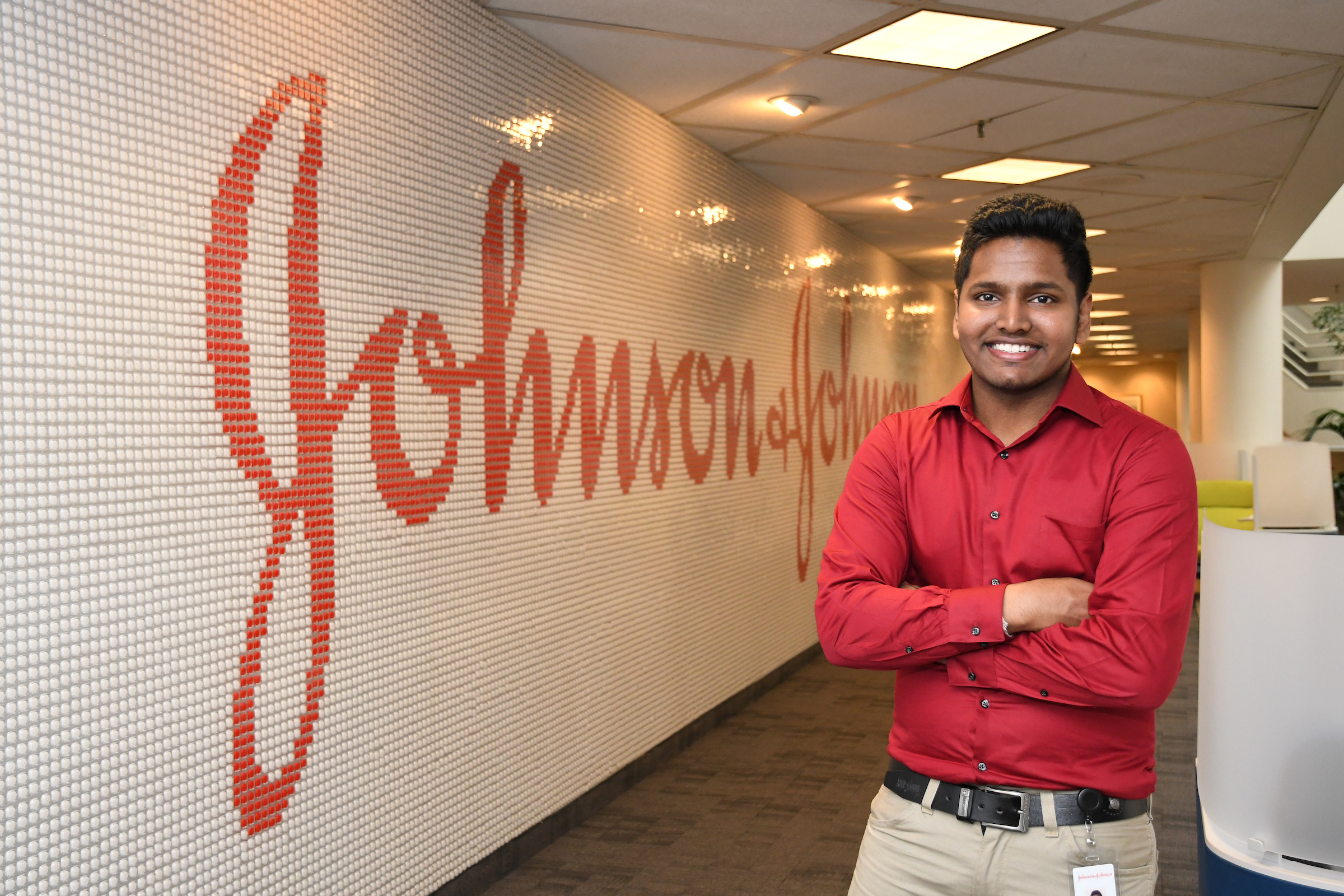 Rider student Vivekkumar Govindaswamy at Johnson & Johnson co-op