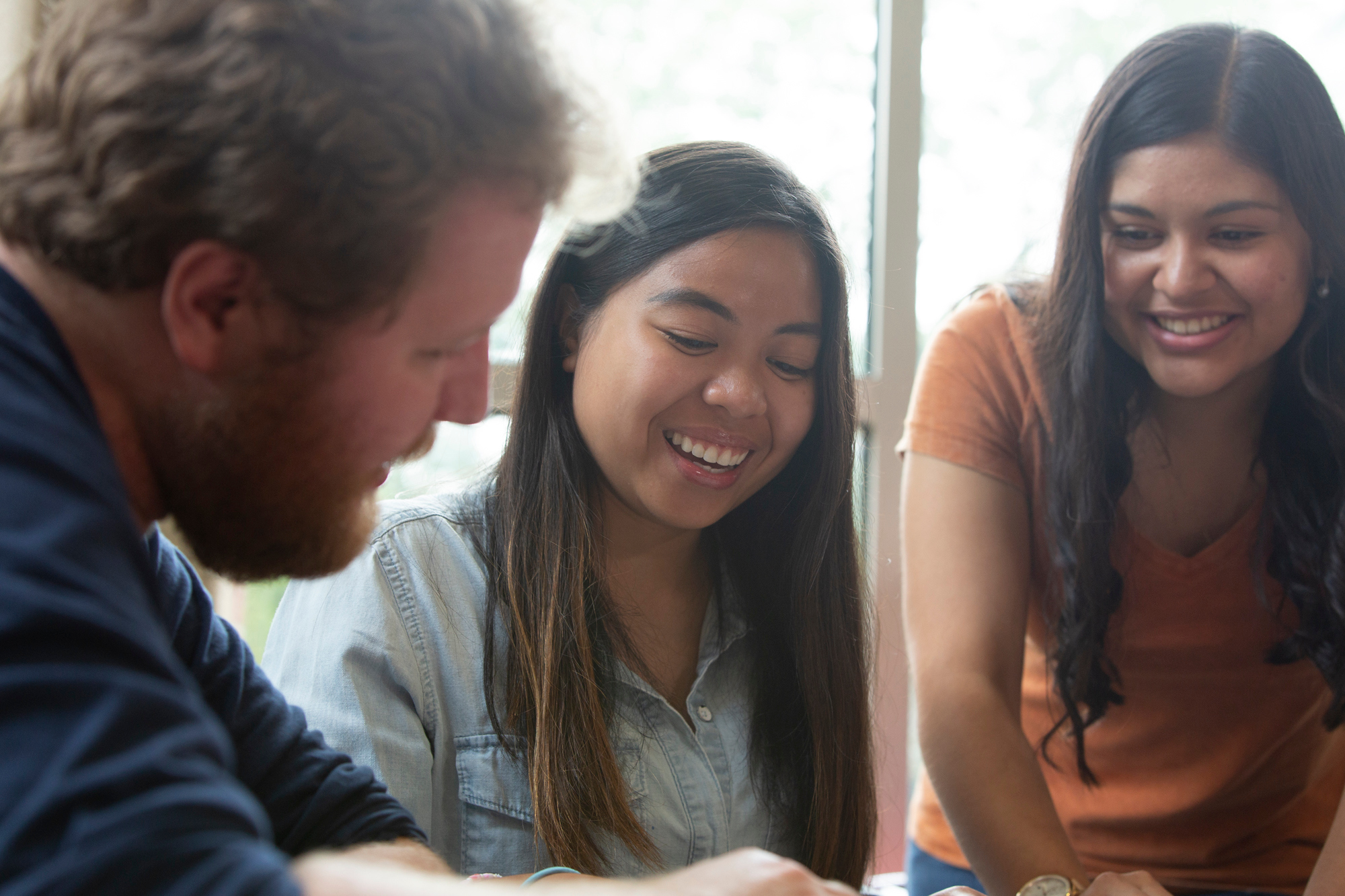 Students studying together