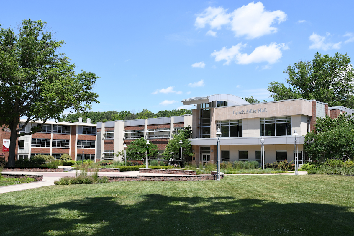 Front facade of Lynch Adler Hall