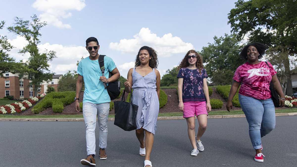 Rider students walking 