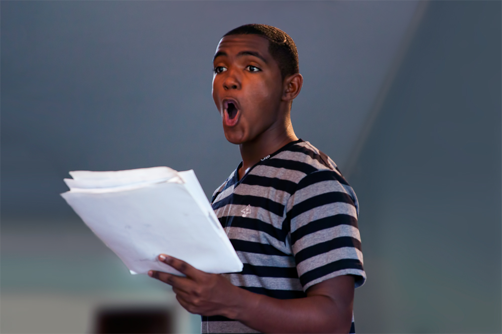 Vocal Institute student sings