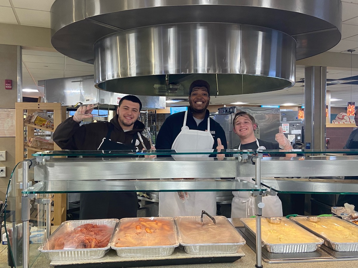 Students celebrate Midnight breakfast