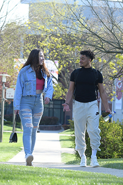 Students walking near BLC