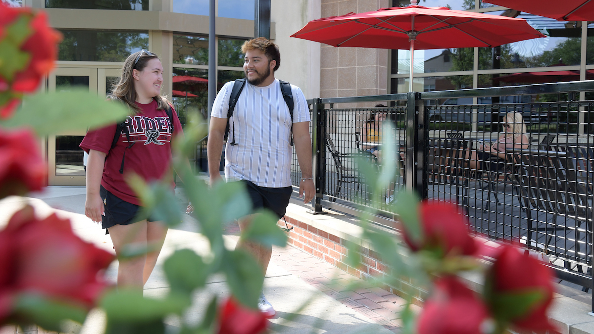 Students walking near SRC