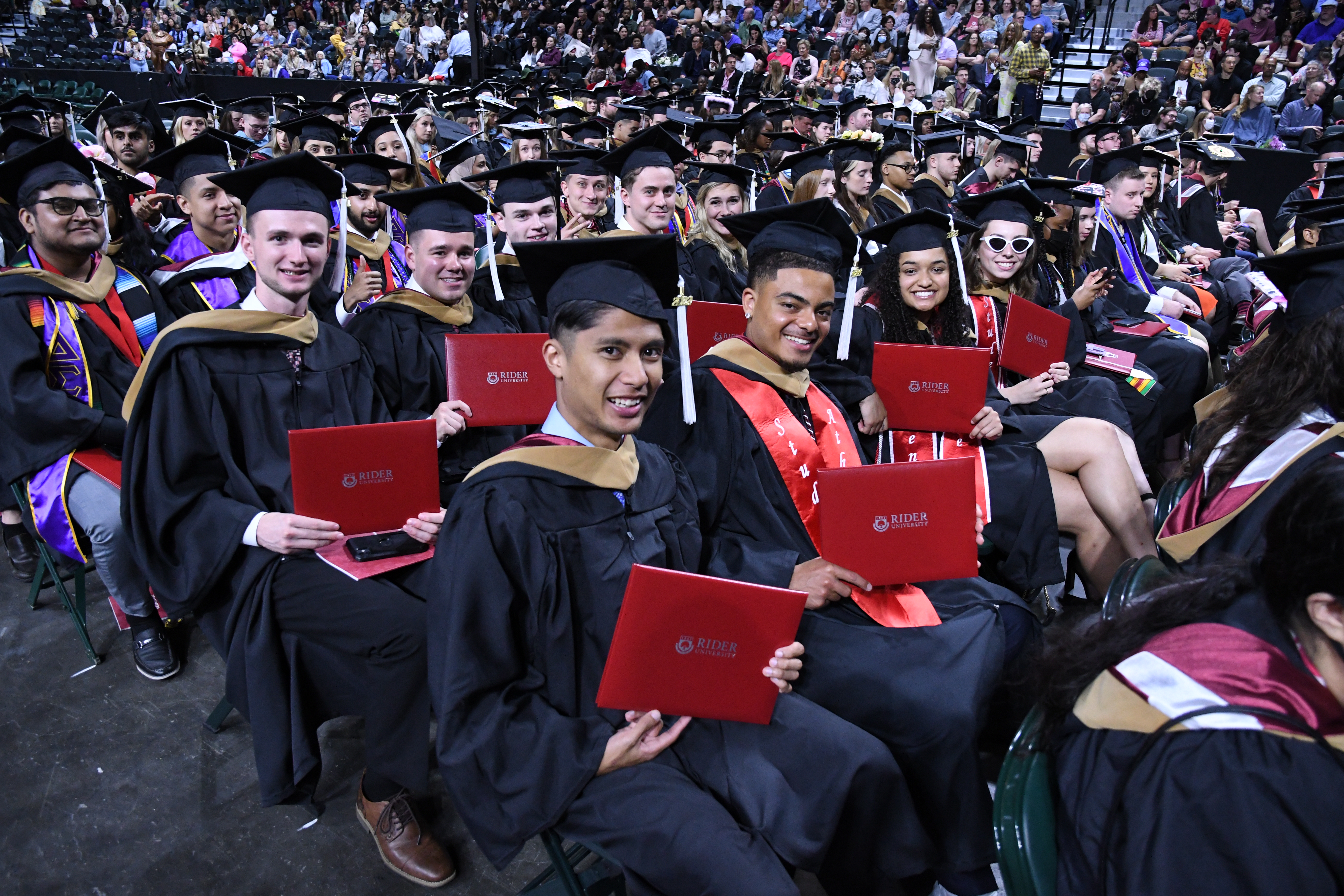 Graduates seated during commencement ceremony