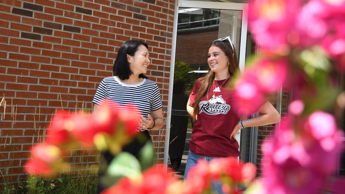 Counseling professor and student