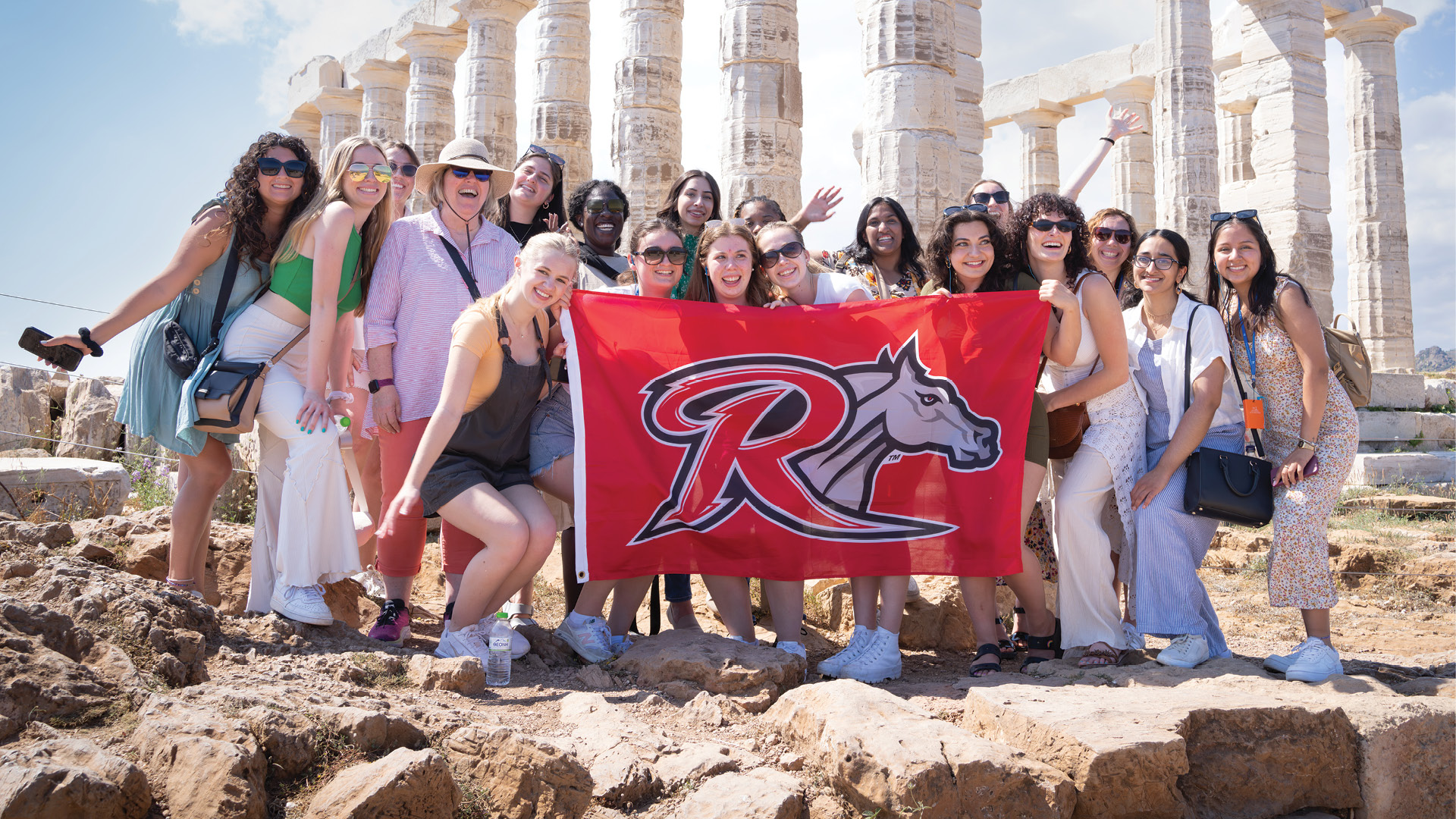 Students studying abroad in Greece