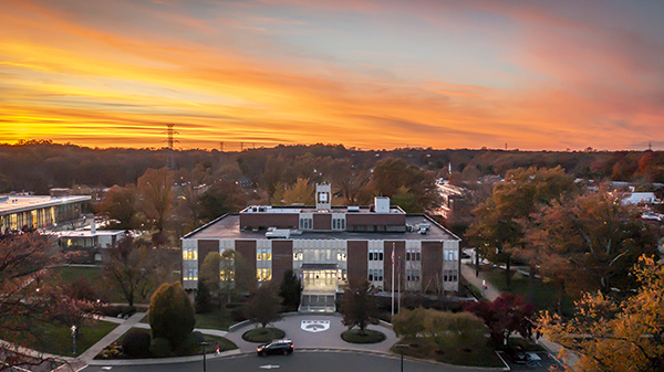 Rider campus at sunset