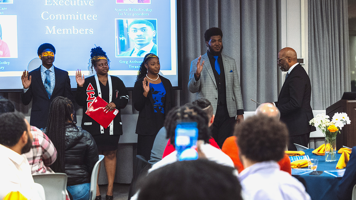 executive committee members sworn in to Rider's NAACP college chapter