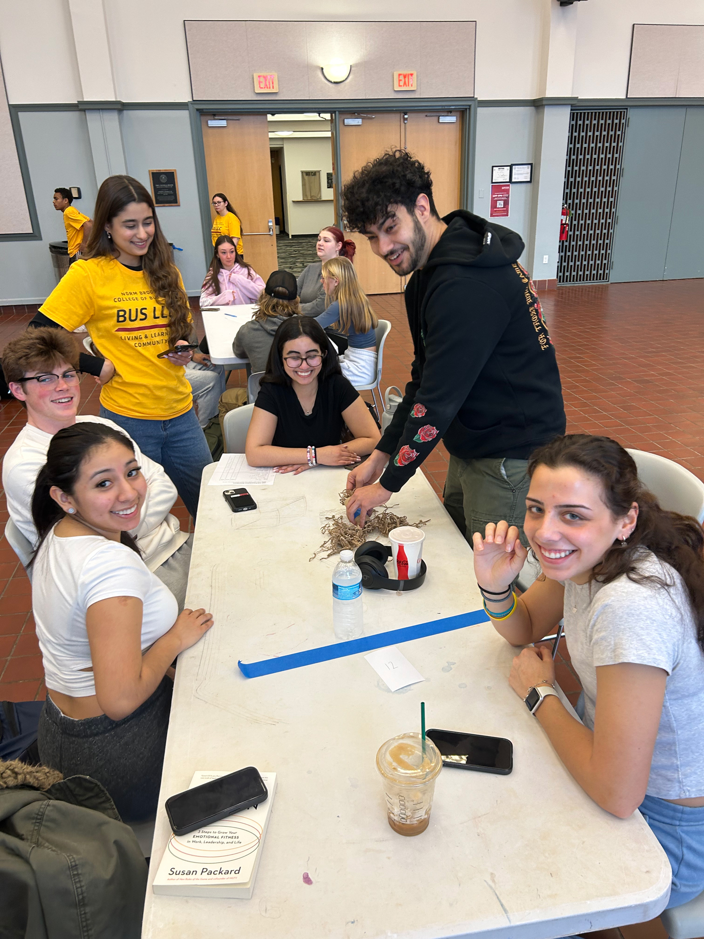 Group of peer mentors working together