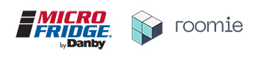 MicroFrdige by Danby and Roomie logos