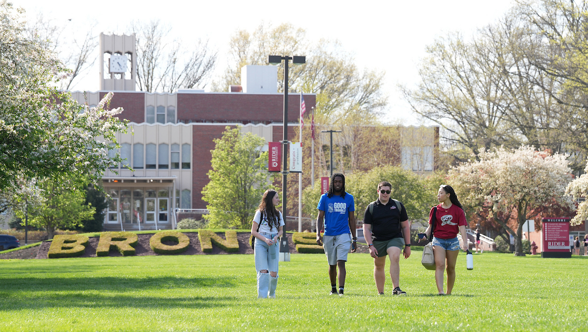Rider students walking
