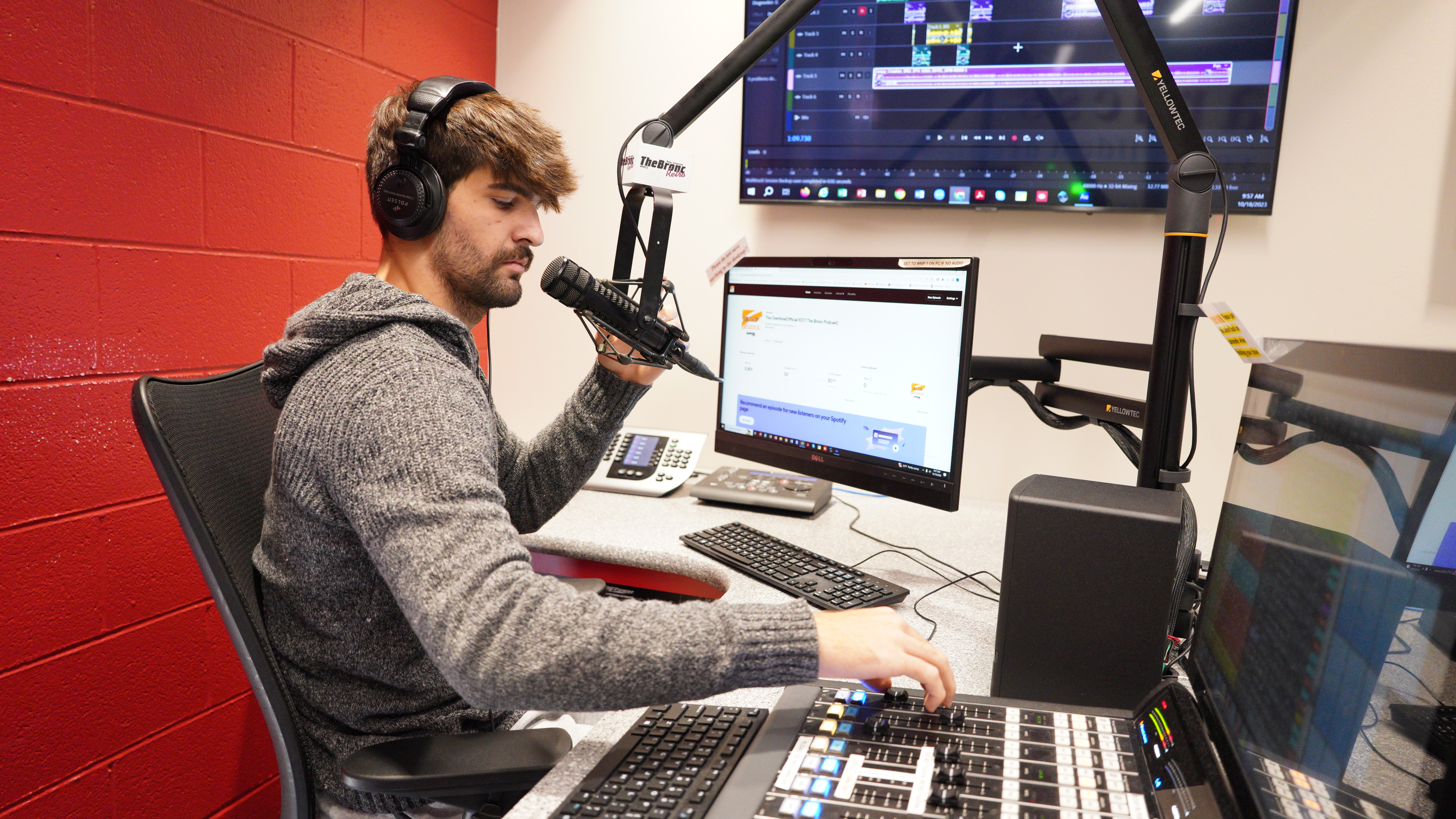 Owen McCarron in the studio