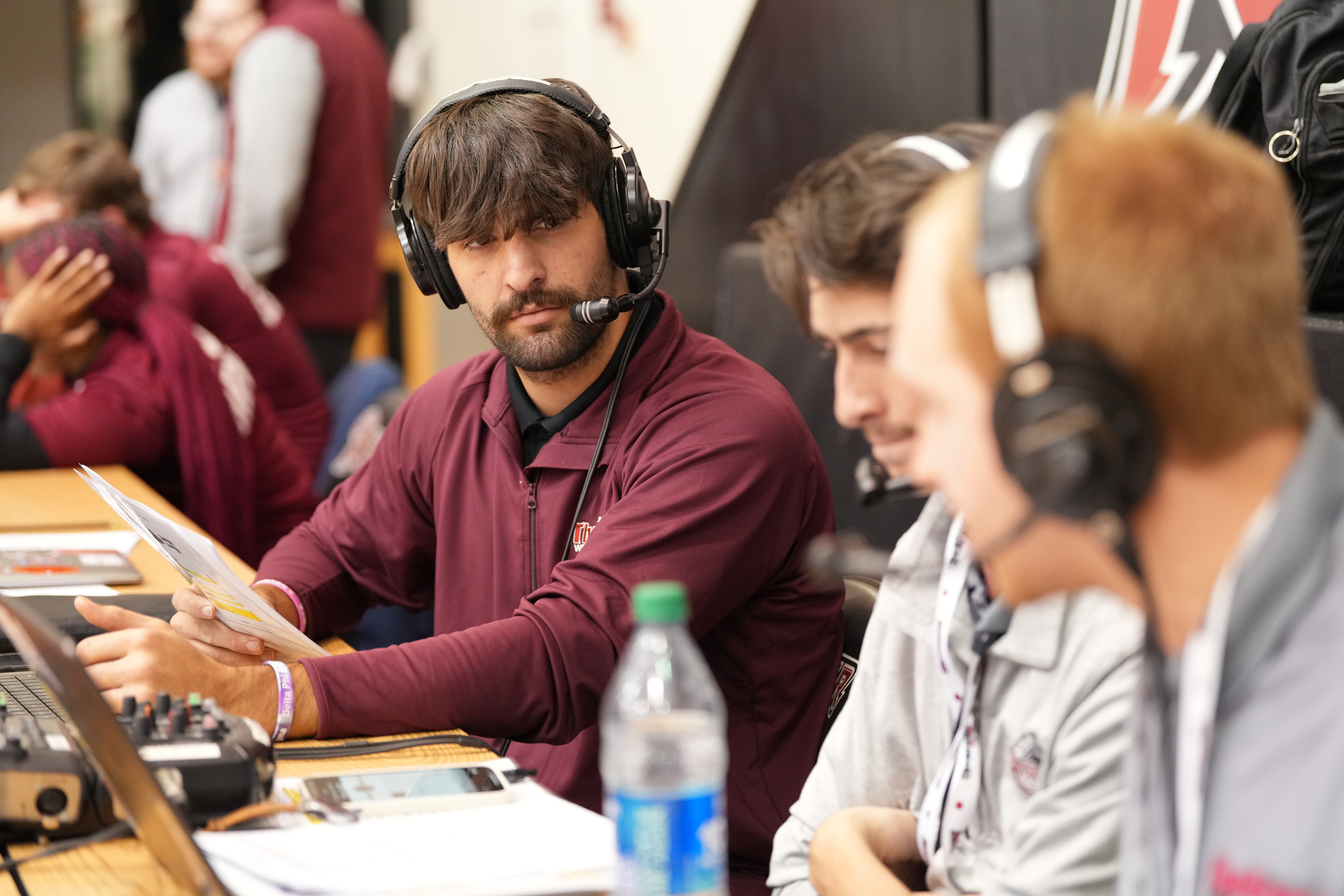 Owen McCarron reporting at an event