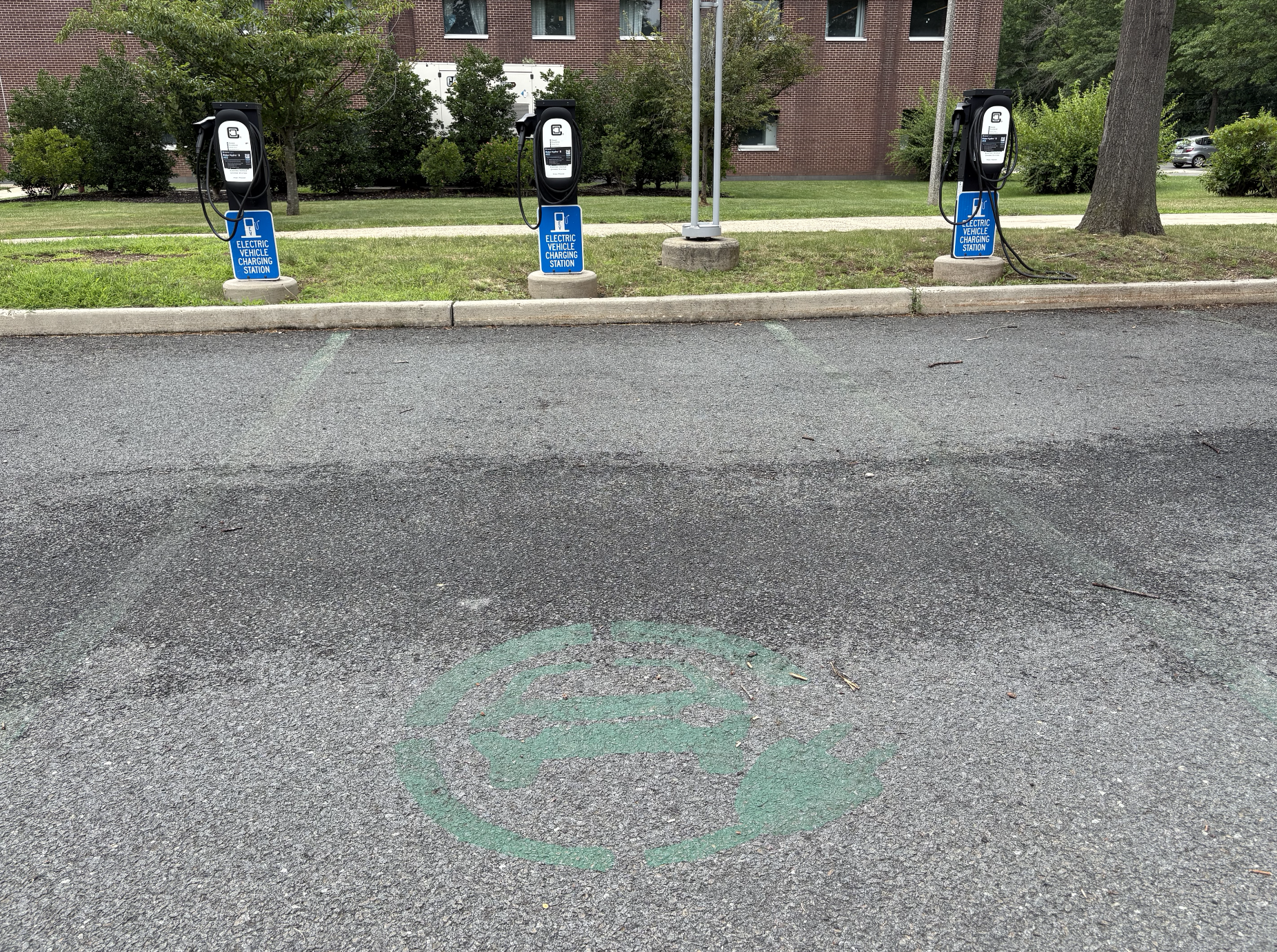 EV Charging parking spaces at Rider University
