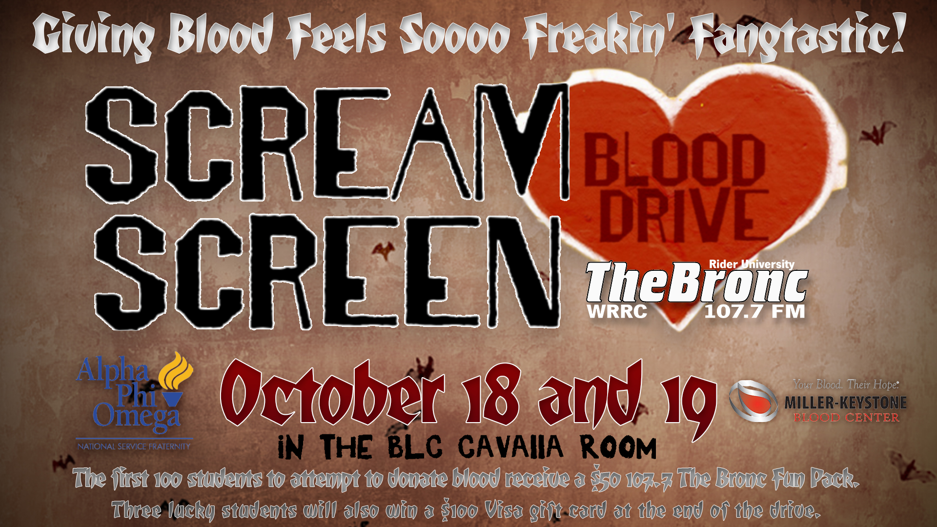 Scream Screen Blood Drive artwork