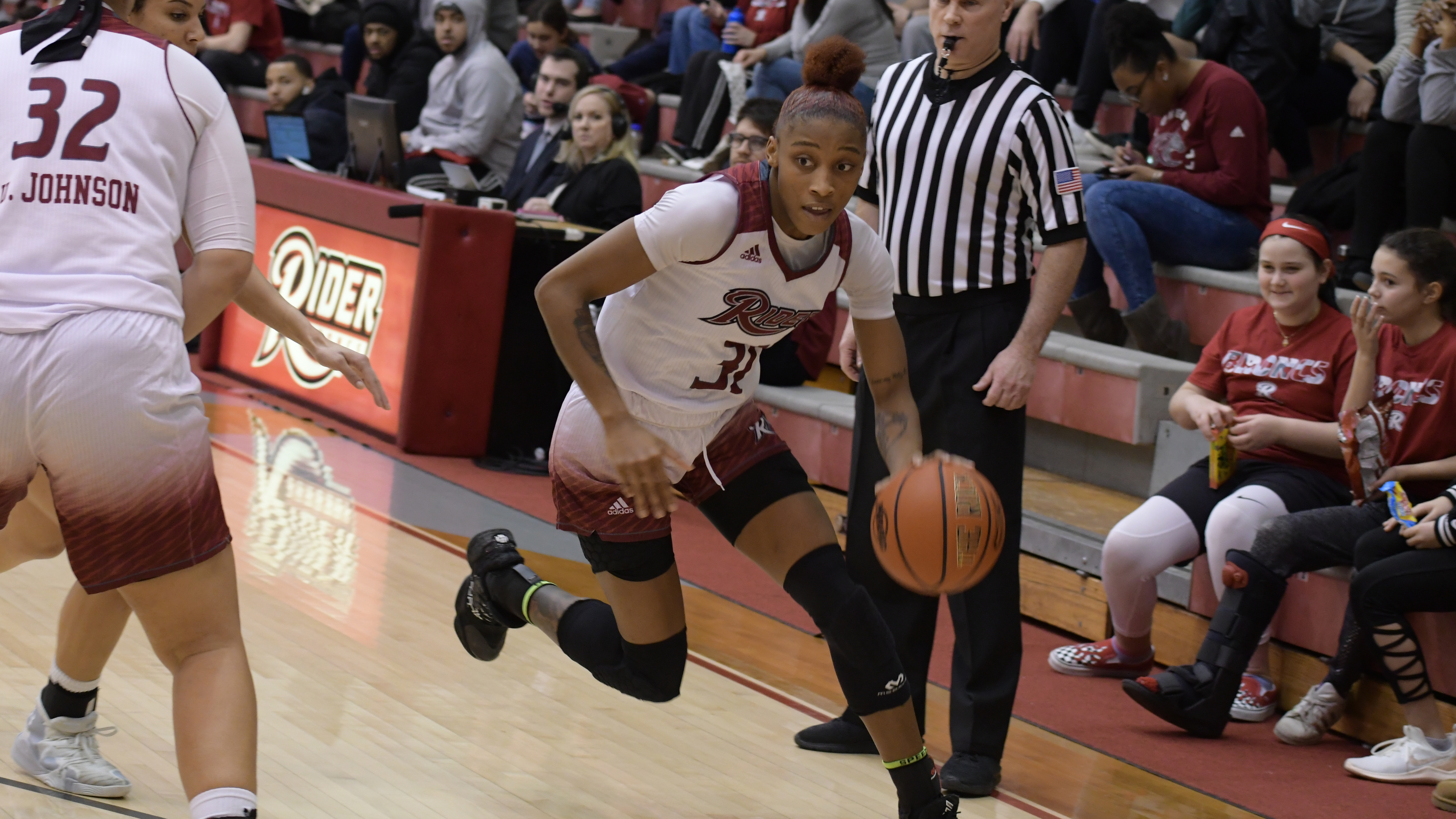 Arami Johnson on the court