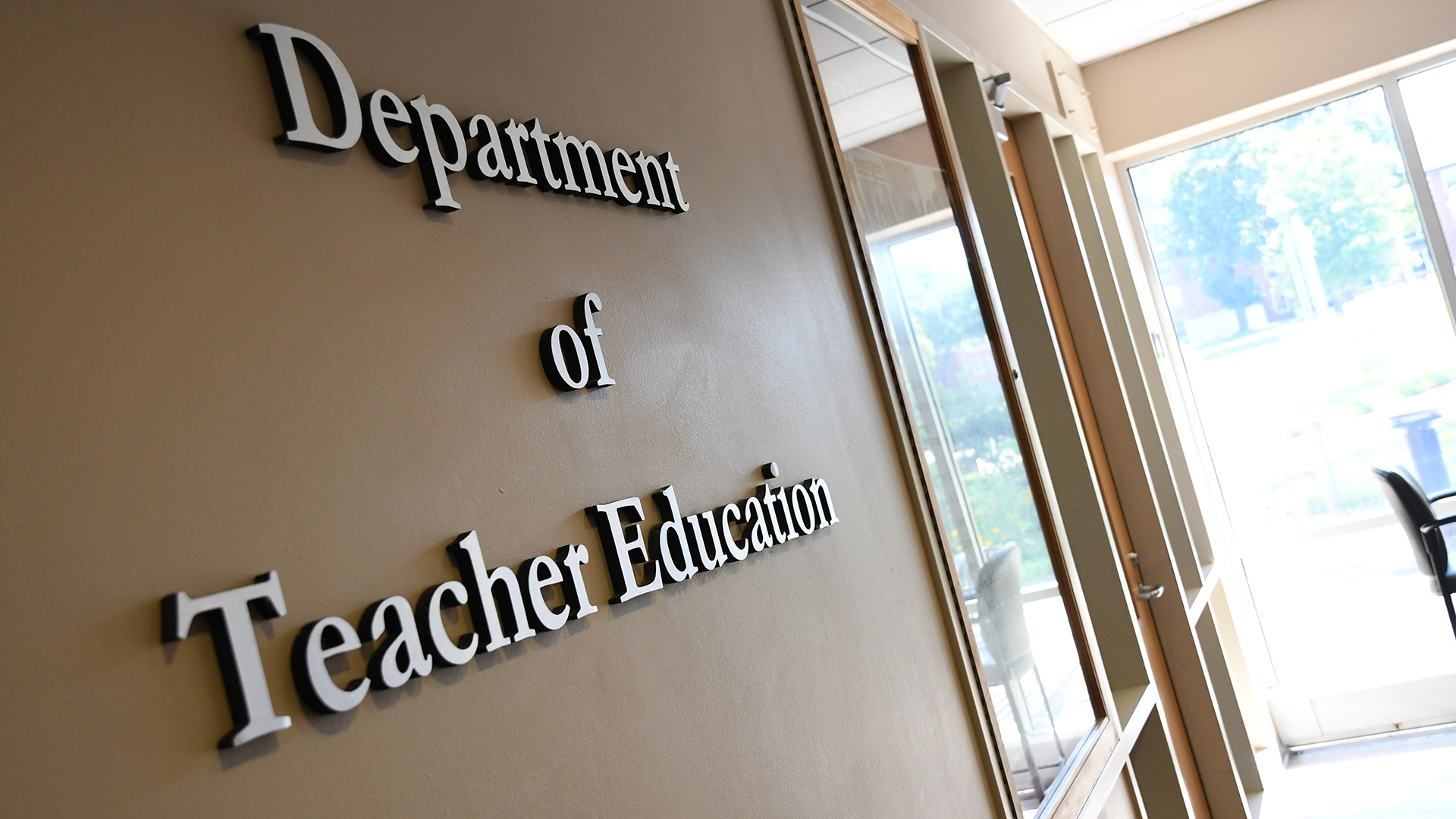 Department of Teacher Education sign