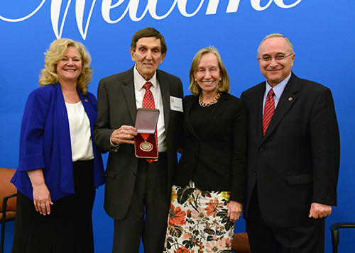 Walt Brower receives medal