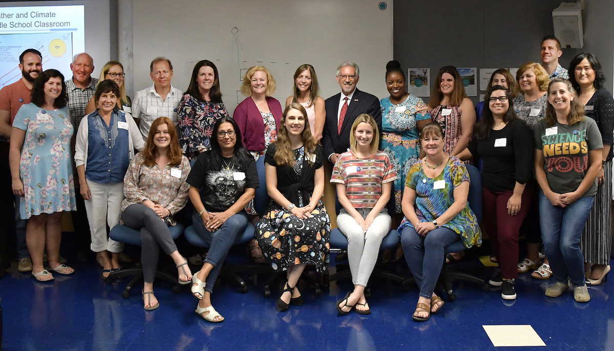 Group photo of attendees at BMS Teacher Workshop.