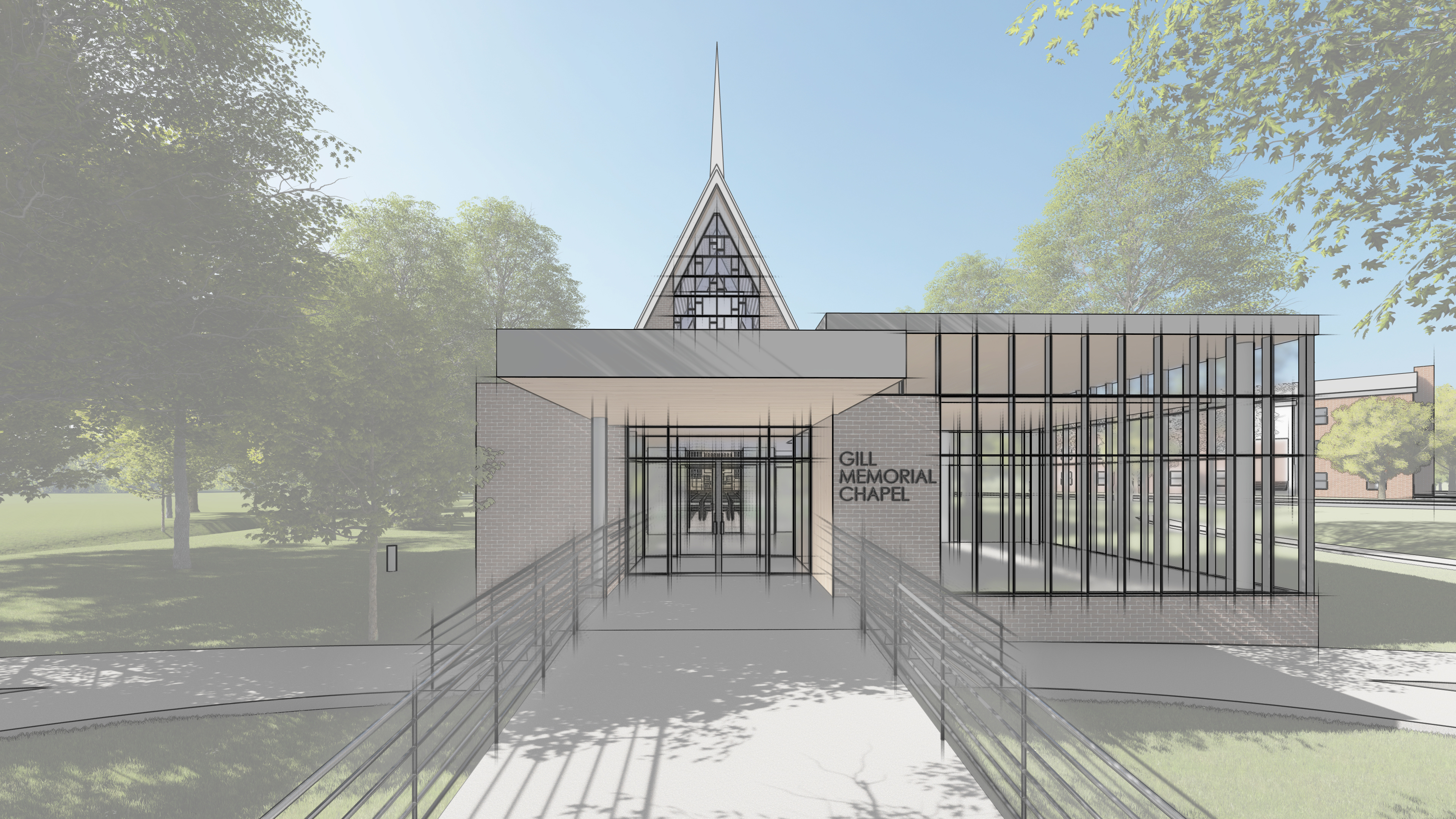 Gill Chapel exterior rendering 1