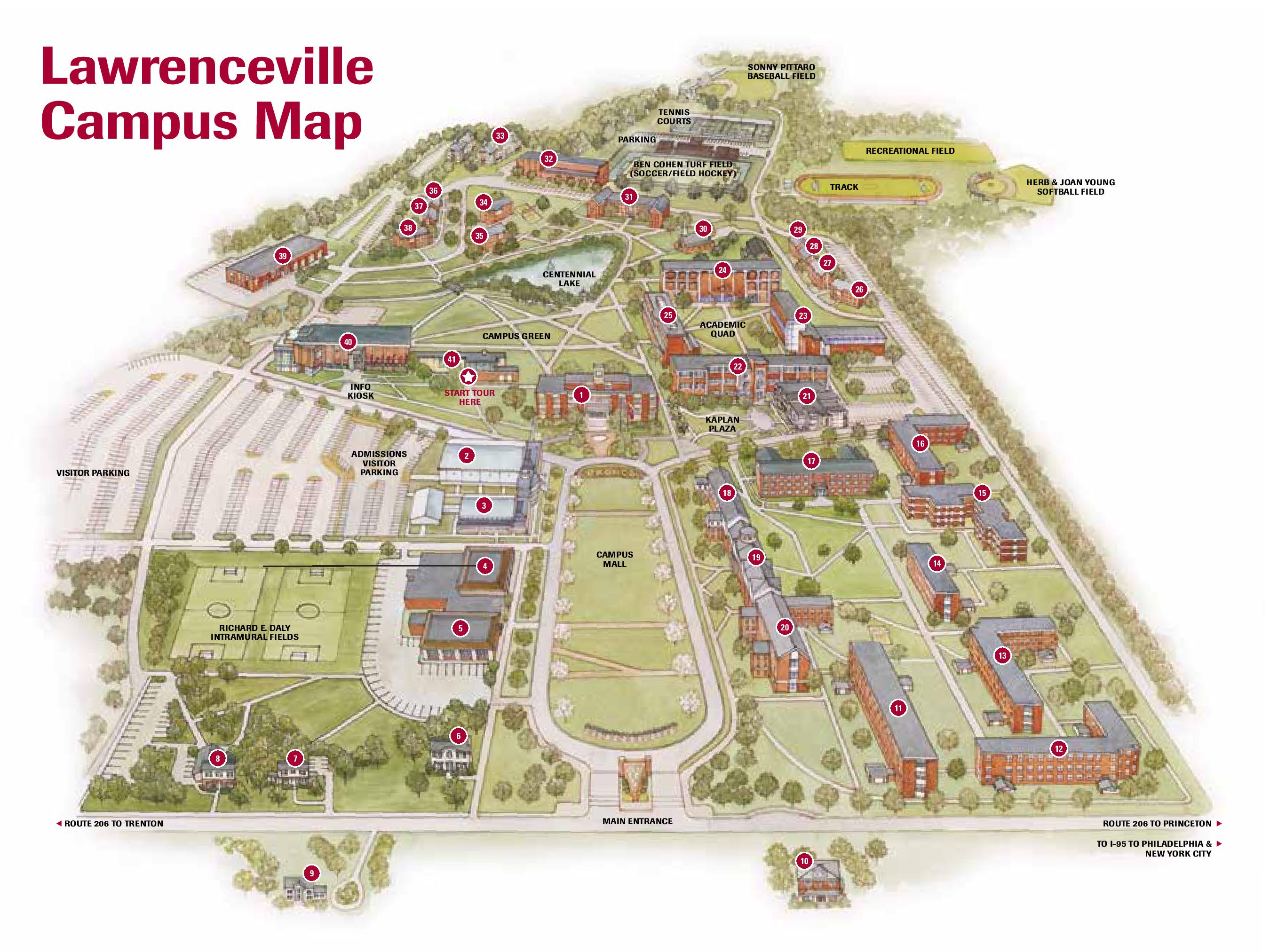 rider university campus map Lawrenceville Campus Map Rider University rider university campus map