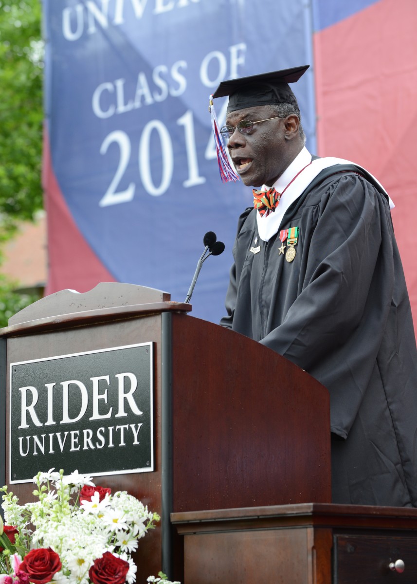 Eugene Marsh at podium