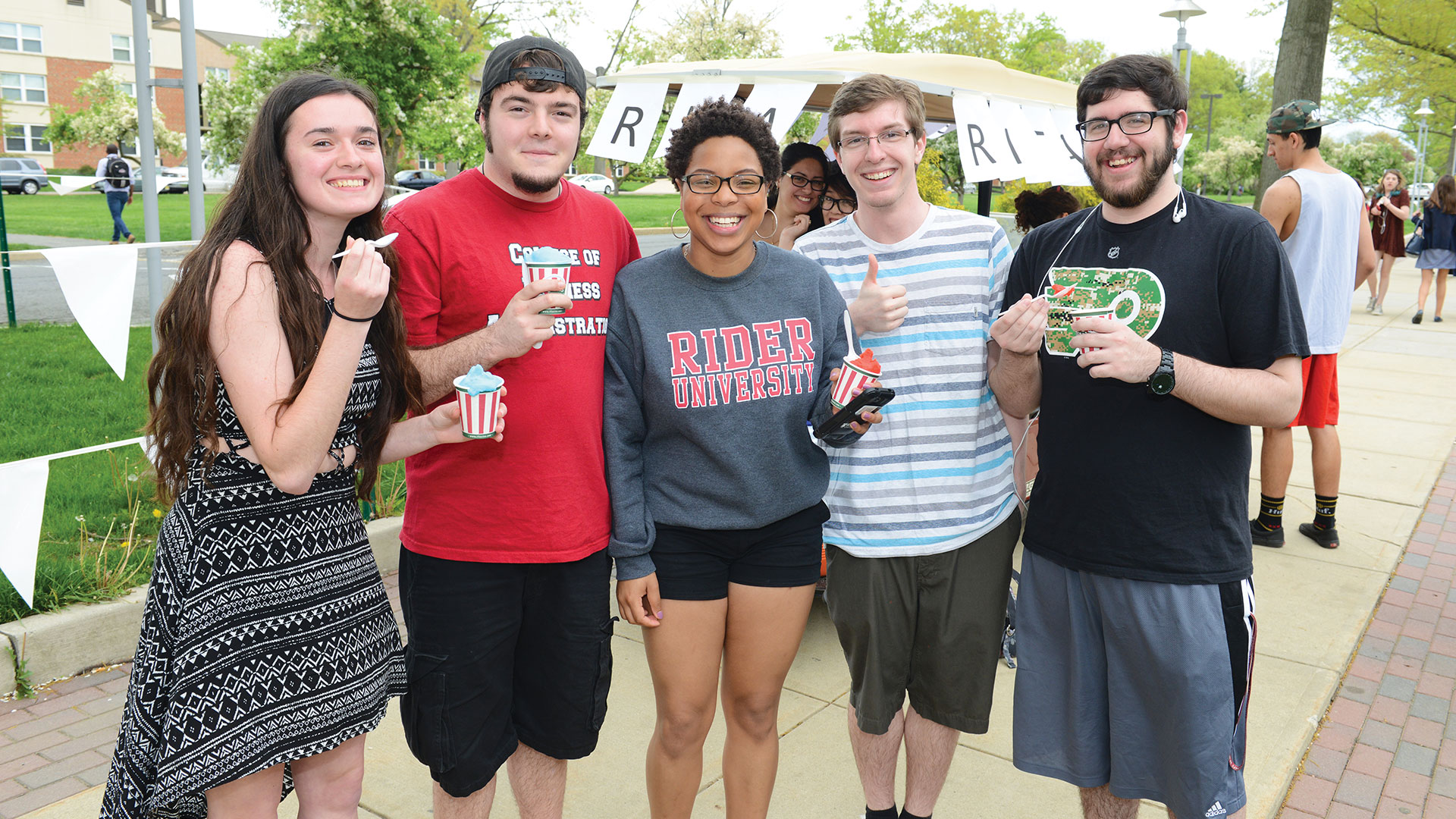 Students participate in campus event