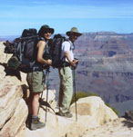 Joey and husband hiking in the Grand Canyon.