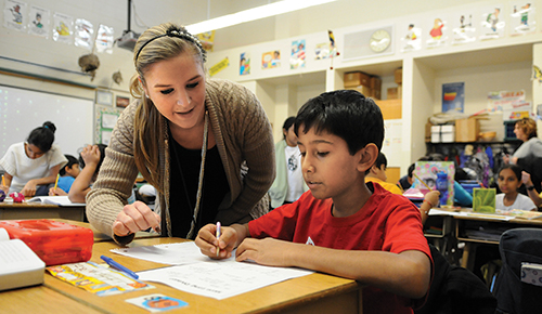 Teacher and student