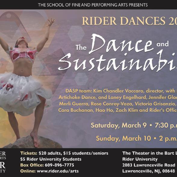 Flyer for Rider Dances 2019 The Dance and Sustainability Project
