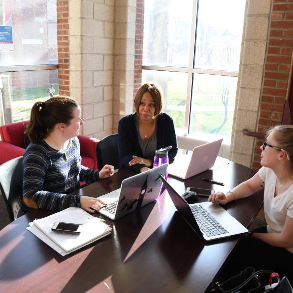 Students discussing a project