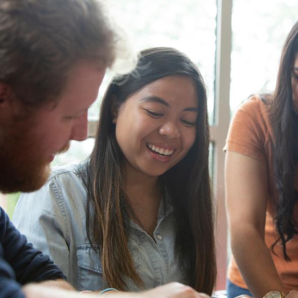 Students studying together