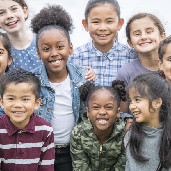 A group of happy kids.