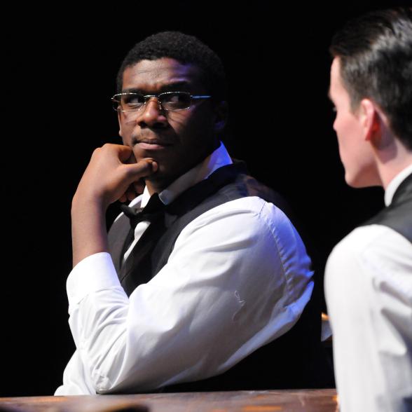 Male actors on stage, Our Town