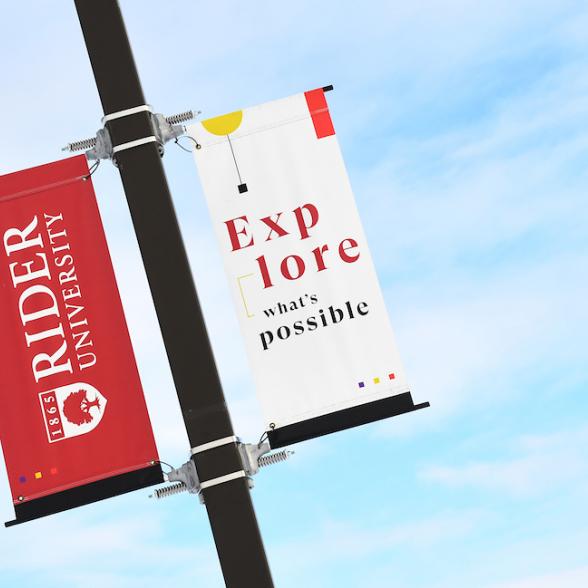 Rider University sign