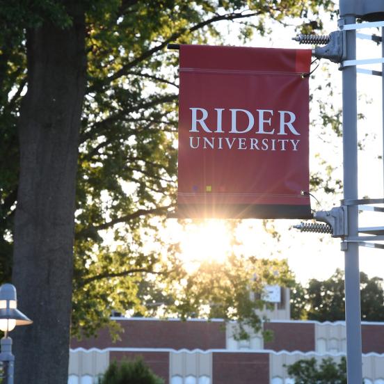 Rider campus flag pole