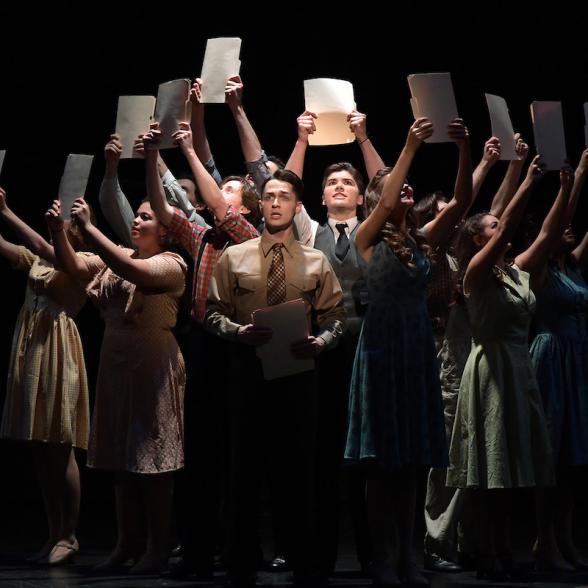 Student perform in Bright Star the musical