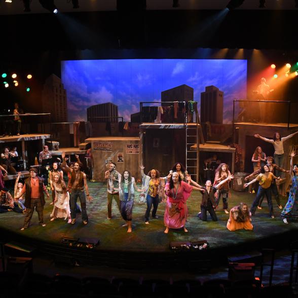 Students perform in Hair the musical
