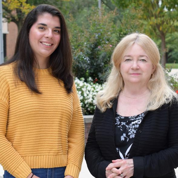 Student Paola Carlesso and Dr. Roberta Fiske-Rusciano