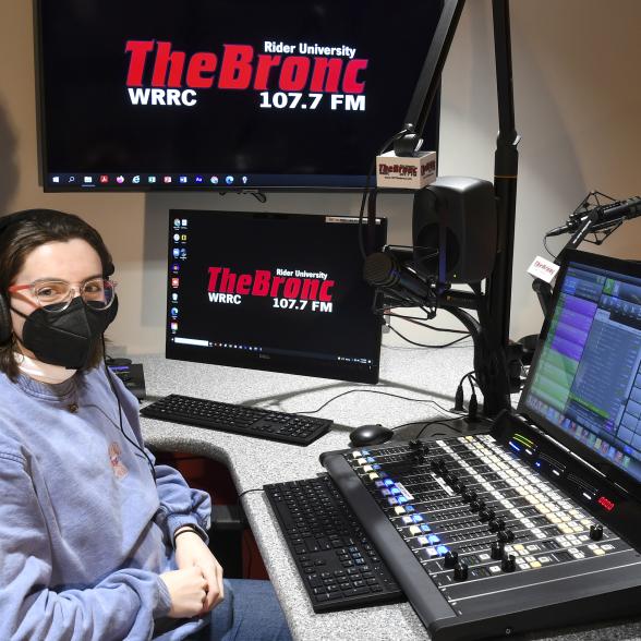 Student in radio station