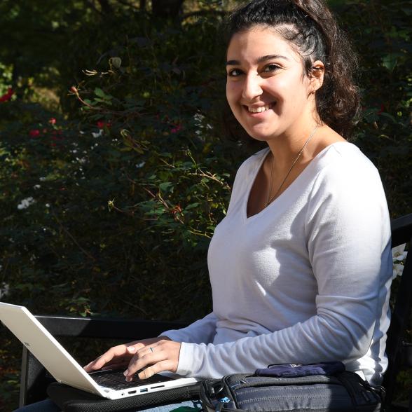 Student on laptop
