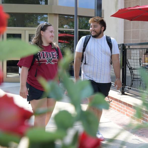Students walking near SRC