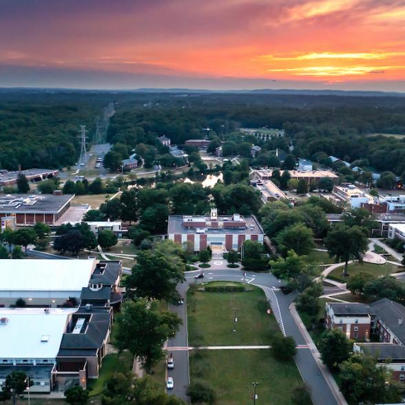 Rider campus aerial view