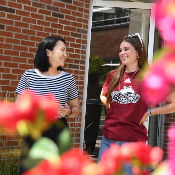Counseling professor and student