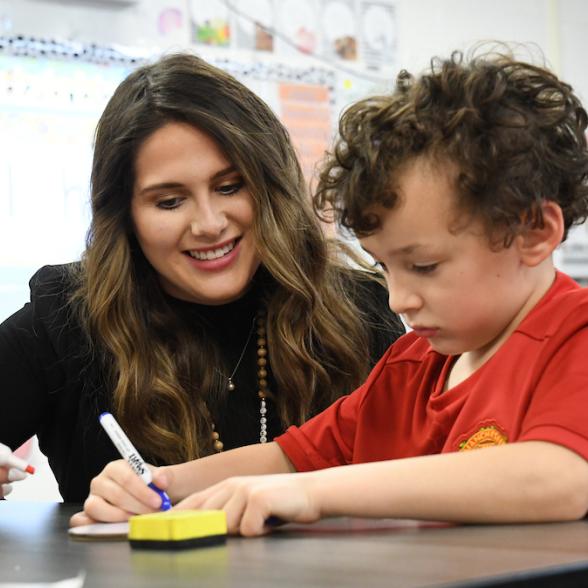 Teacher and student