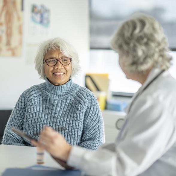 nurse with elderly patient