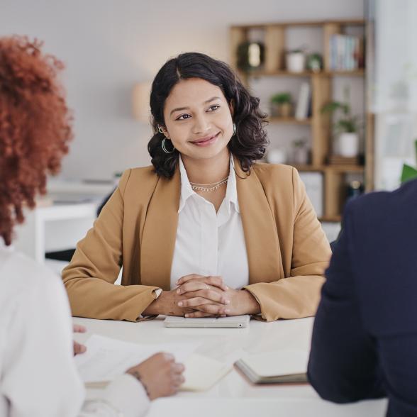 Smiling woman at work